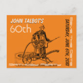 Sprinkler oder Fireman 60. Geburtstag Save the Dat Ankündigungspostkarte (Vorderseite)