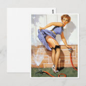 Sprinkler Pin Up Postkarte (Vorne/Hinten)
