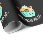 Sprinkler Pupcake Puppy Cupcake Pun Dark BG Geschenkpapier (Rolleneckpunkt)