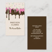 Sprinkler Zuckerguss Tropfen Bäckerei Visitenkarte (Vorne/Hinten)