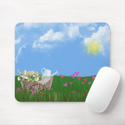 Sprinkleranlage in der Schubkarre Mousepad (Mit Mouse)