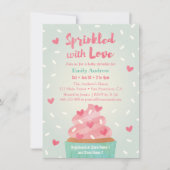 Sprinklergespinst mit Liebe Cupcake Baby Sprinkle- Einladung (Vorderseite)