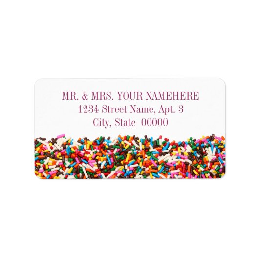 Sprinkles ausgefüllte Adressmarken Adressaufkleber (Vorne)