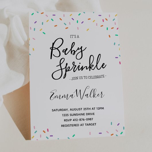 Sprinkles Baby Dusche Einladung