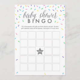 Sprinkles Baby Shower Bingo Game Card Programm