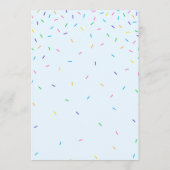Sprinkles Baby Shower Bingo Game Card Programm (Rückseite)