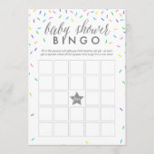 Sprinkles Baby Shower Bingo Game Card Programm (Vorderseite)
