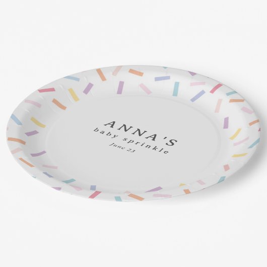 Sprinkles Baby Sprinkle Pappteller (Schrägansicht)