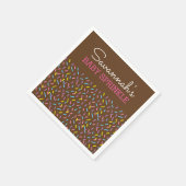 Sprinkles Baby Sprinkle (Schokoladenfarbe) Napkin Serviette (Ecke)
