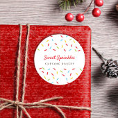 Sprinkles Colorful Bäckerei Desserts Catering Kond Runder Aufkleber