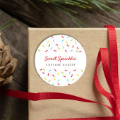 Sprinkles Colorful Bäckerei Desserts Catering Kond Runder Aufkleber