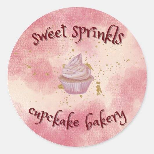 Sprinkles Colorful Bakery Desserts Catering Pastry Runder Aufkleber (Vorderseite)
