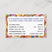 Sprinkles Cupcake Kuchen Bäckerei Zucker Visitenkarte (Rückseite)