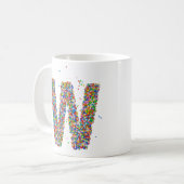 Sprinkles Design Monogram W Initial Coffee Tasse (Vorderseite Links)