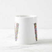 Sprinkles Design Monogram W Initial Coffee Tasse (Mittel)