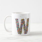 Sprinkles Design Monogram W Initial Coffee Tasse (Links)