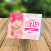 Sprinkles Donut 1. Geburtstagskind geklappt Dankeskarte