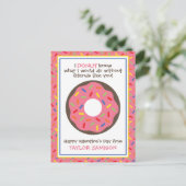 Sprinkles Donut Personalisiert Valentinskarte Postkarte (Stehend Vorderseite)
