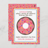 Sprinkles Donut Personalisiert Valentinskarte Postkarte (Vorne/Hinten)