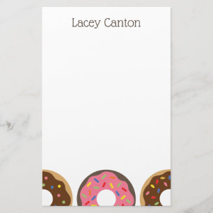 Sprinkles Donuts Custom Personalisiert Stationery Briefpapier