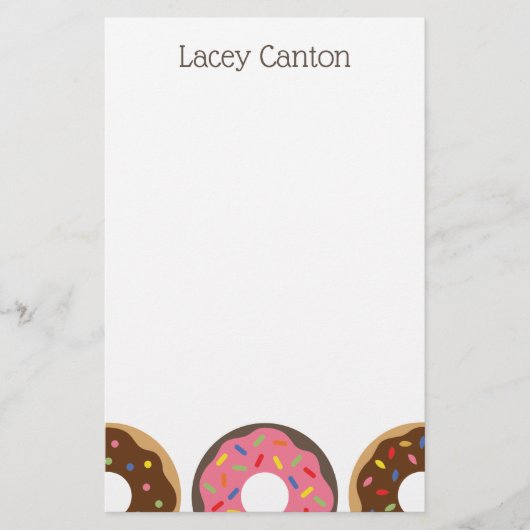 Sprinkles Donuts Custom Personalisiert Stationery Briefpapier (Vorderseite)