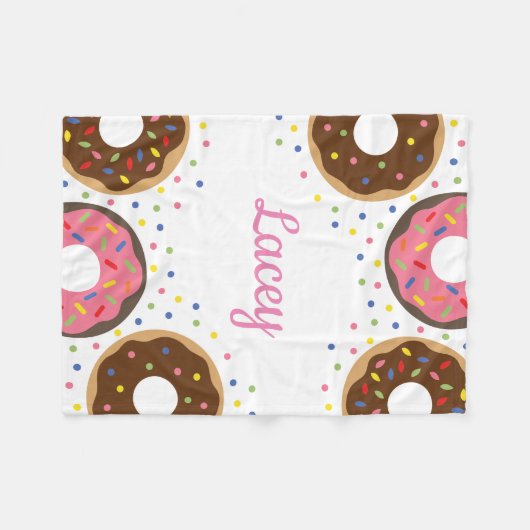 Sprinkles Donuts Personalisiert Fleece Blanket (Vorderseite (Horizontal))