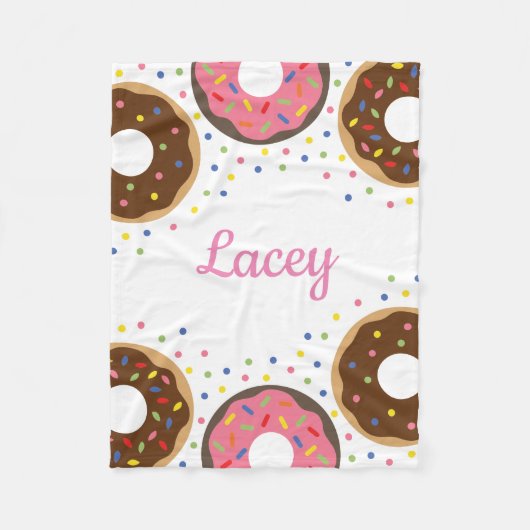 Sprinkles Donuts Personalisiert Fleece Blanket (Vorderseite)