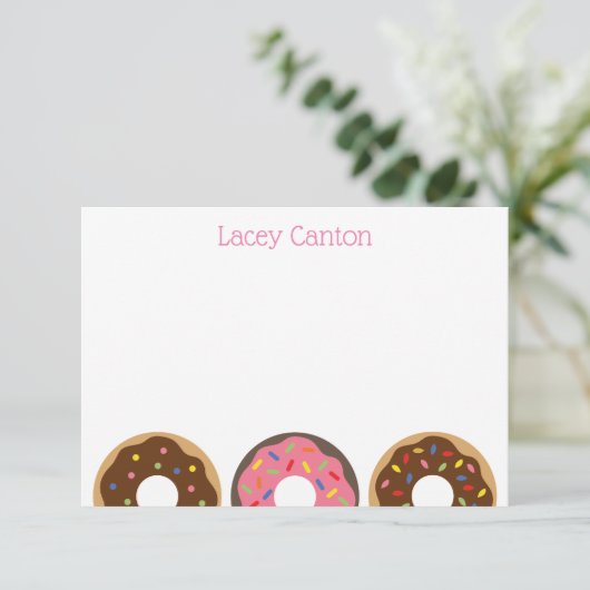 Sprinkles Donuts Personalisierte Mitteilungskarten (Stehend Vorderseite)