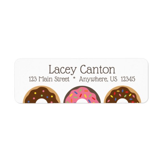 Sprinkles Donuts Rücksendeadressen-Aufkleber (Vorne)