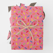 Sprinkles Donuts Streifen Geschenkblätter Geschenkpapier Set (Beispiel)