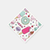 Sprinkles Eiscreme und Kuchen Geburtstag Serviette (Ecke)