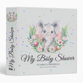Sprinkles Elephant BABY SHOWER Album Planner Notes 3,8 Cm Ordner