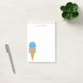 Sprinkles Ice Cream Cone Custom Post-it Notepad Klebezettel (Büro)