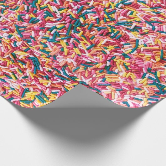 Sprinkles Jimmies Fun Food Wrapping Paper Geschenkpapier (Ecke)