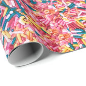 Sprinkles Jimmies Fun Food Wrapping Paper Geschenkpapier (Rolleneckpunkt)