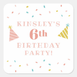 Sprinkles Kindergeburtstag Gastgeschenk Aufkleber