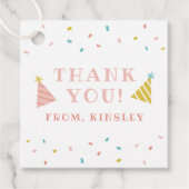 Sprinkles Kindergeburtstag Gastgeschenk Tag Geschenkanhänger (Vorderseite)