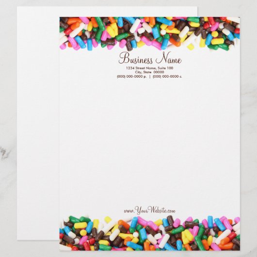Sprinkles Letterhead Briefkopf (Vorne/Hinten)