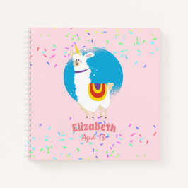 Sprinkles Llama Einhorn Girls Niedlich benennen Sp Notizblock