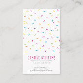 SPRINKLES moderne niedliche gemusterte Party-Marki Visitenkarte (Vorderseite)