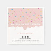 SPRINKLES moderne niedliche Zuckerguss Sprinklen r Serviette (Vorderseite)