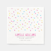 SPRINKLES Modernes, niedliches, gemustertes und bu Serviette (Vorderseite)