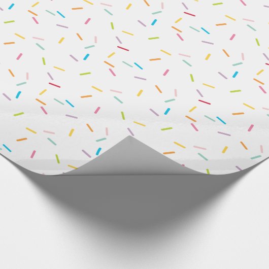 SPRINKLES Muster farbenfrohe moderne Regenbogen Geschenkpapier (Ecke)