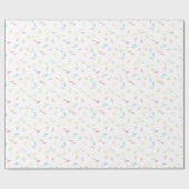 SPRINKLES Muster farbenfrohe moderne Regenbogen Geschenkpapier (Flach)