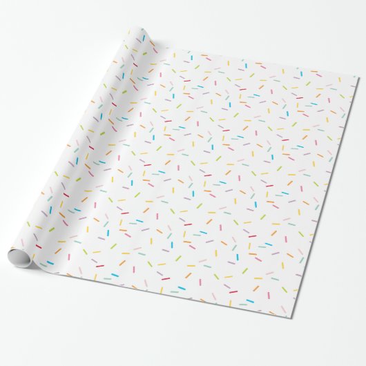 SPRINKLES Muster farbenfrohe moderne Regenbogen Geschenkpapier (Ungerollt)