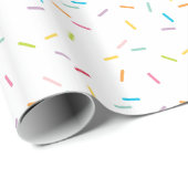 SPRINKLES Muster farbenfrohe moderne Regenbogen Geschenkpapier (Rolleneckpunkt)
