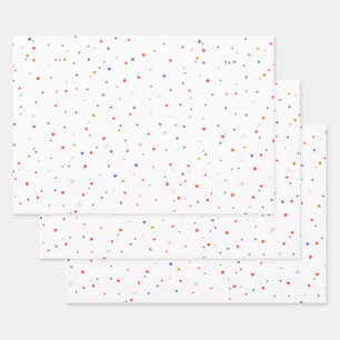 Sprinkles of Love – Herz-Konfetti-Geschenkpapier Geschenkpapier Set
