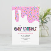 Sprinkles Rosa | Baby Sprinkle Einladungen (Stehend Vorderseite)