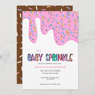 Sprinkles Rosa Baby Sprinkle Einladungen