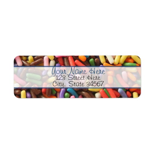 Sprinkles Rücksendeadressen-Aufkleber (Vorne)